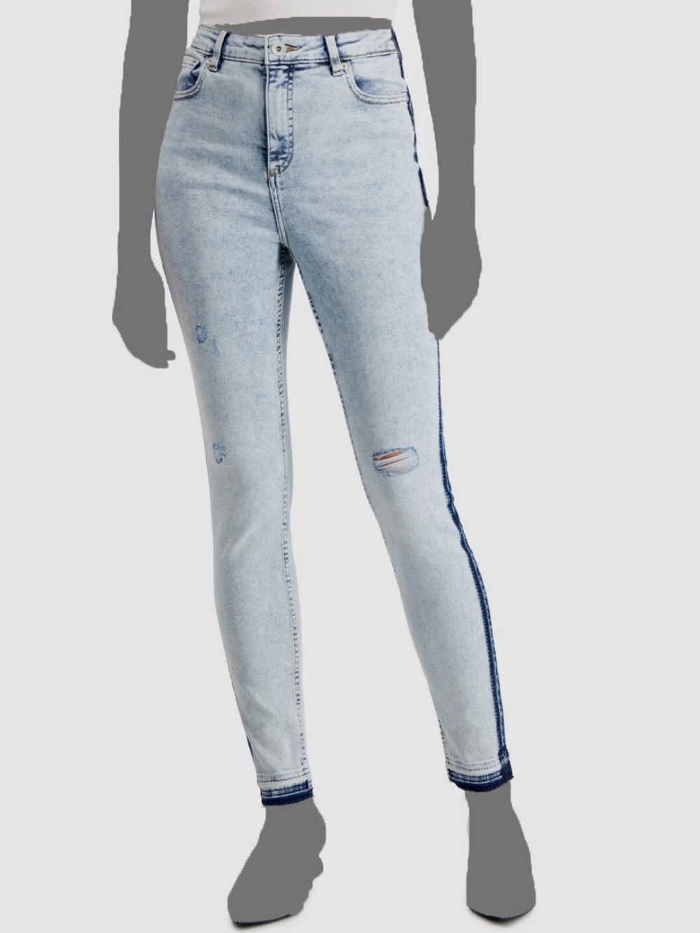 Inc International Concepts Busted Knees Skinny Jeans Pants Size 14
